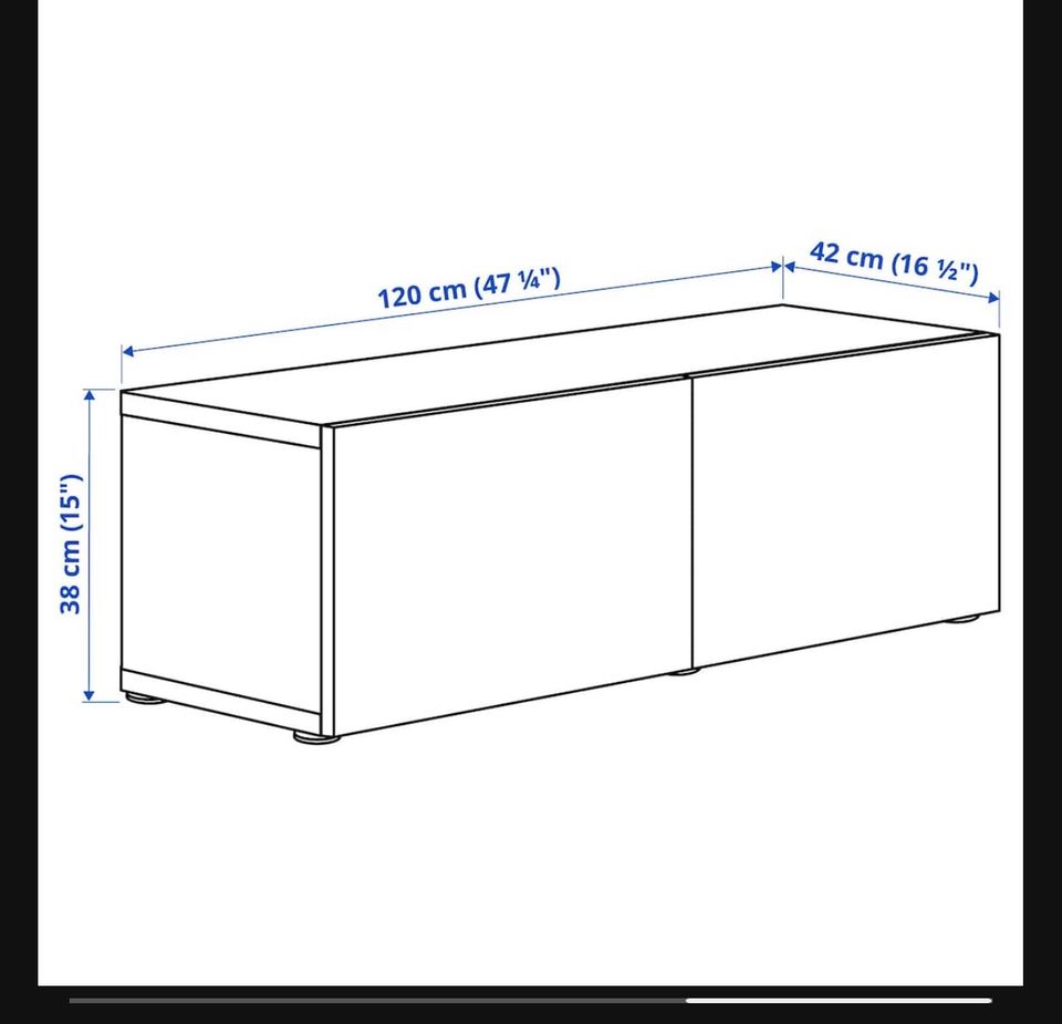 IKEA Besta TV Bank, Lowboard, Fernsehschrank, weiß, 2x in Wuppertal