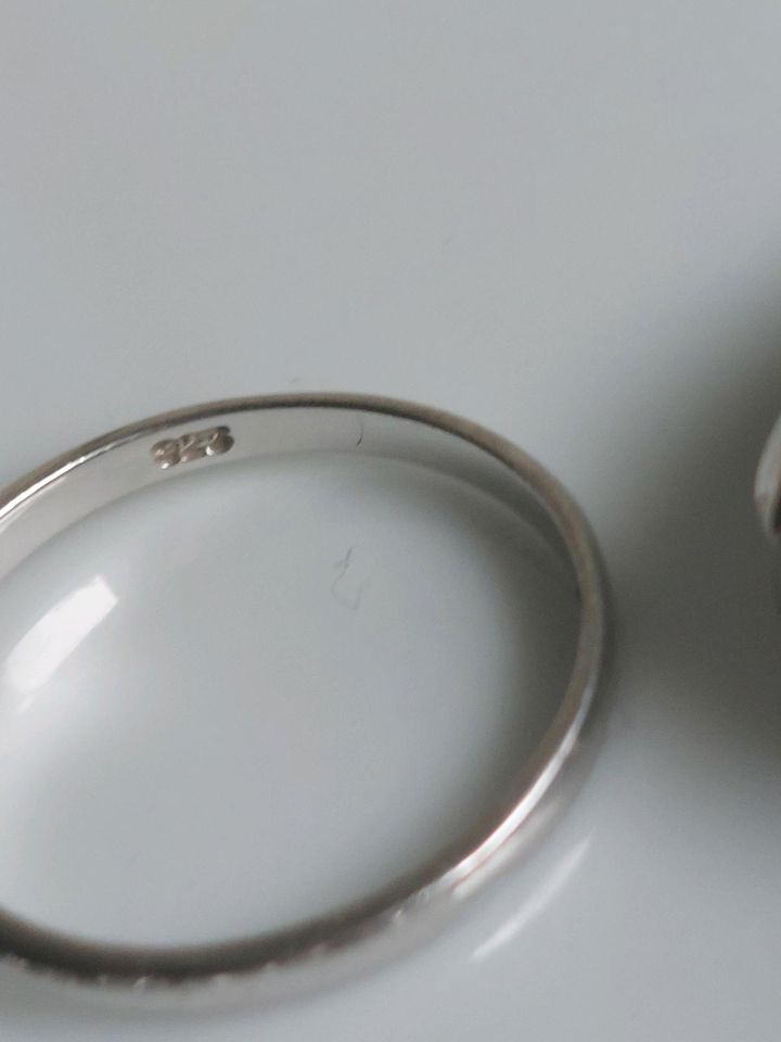 Konvolut Silber Ohrclip Armband Anhänger Ringe RG 1,8 cm Gr. 57 in Mönchenholzhausen