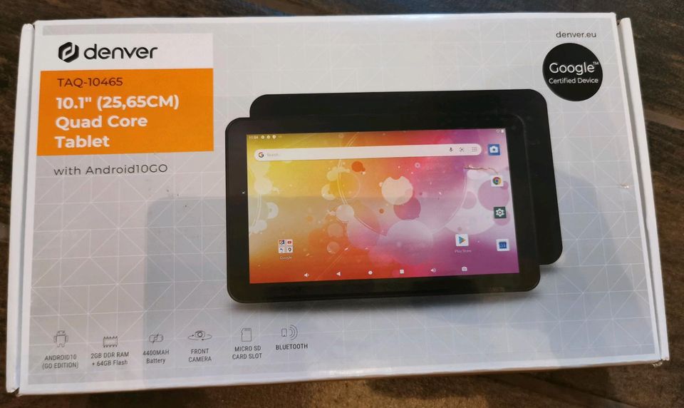 DENVER S0428844, Großes Tablet, 64 GB, 10 Zoll Neuwertig in Schwabmünchen