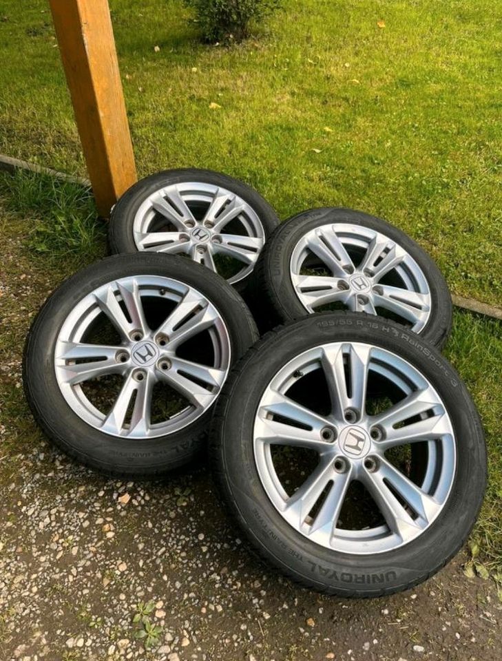 Sommerreifen mit Alufelgen  195/55 R 16 H RainSport 3 - für Honda in Bautzen