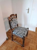 Holzstuhl Stuhl Antik mit Zebra Muster 50x50cm Baden-Württemberg - Isny im Allgäu Vorschau