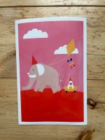 30x20 cm Poster Elefant Affe Kinderzimmer Berlin - Wilmersdorf Vorschau