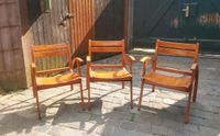 Drei Holzstühe Gartenstühle aus den 60igern Sachsen-Anhalt - Ballenstedt Vorschau