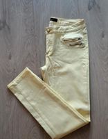 Skinny Jeans 7/8 gelb Lederoptik Slim Stretch W30 L30 coated Bayern - Weidenbach Vorschau
