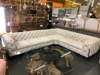 XXL Chesterfield Ecksofa Wohnlandschaft Garnitur Samt beige Neustadt - Hohentor Vorschau