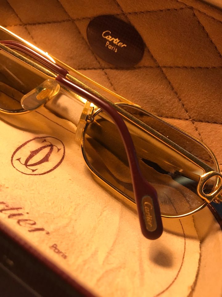 Cartier Herren Sonnenbrille Vintage 158222 18 K vergoldet in Frankfurt am Main