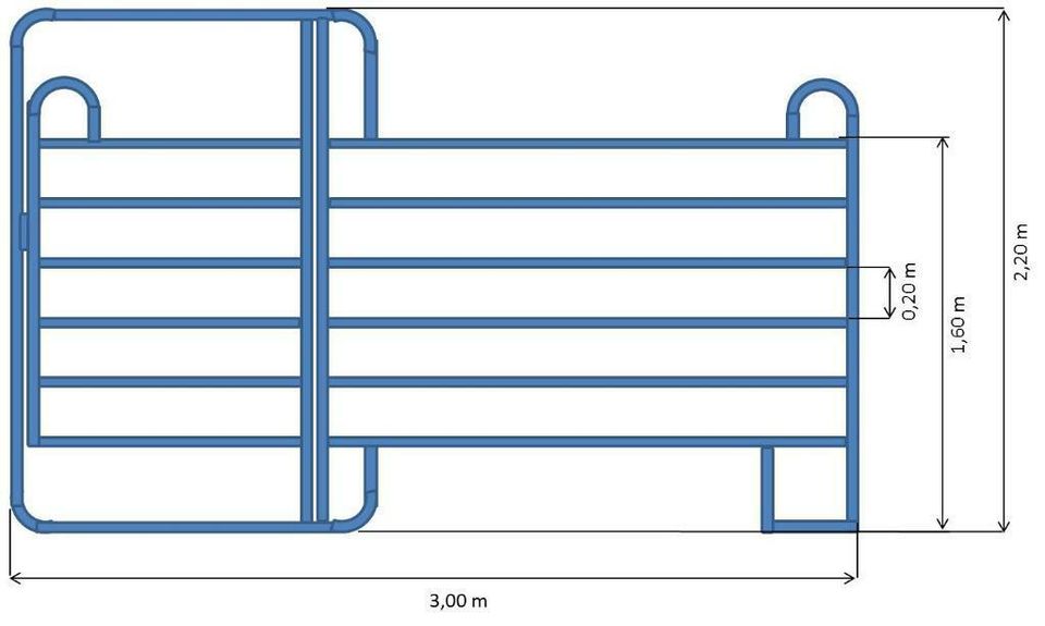 Weidepanel mit Tor in verschiedenen Längen, Panel, Zaunelement in Bassum