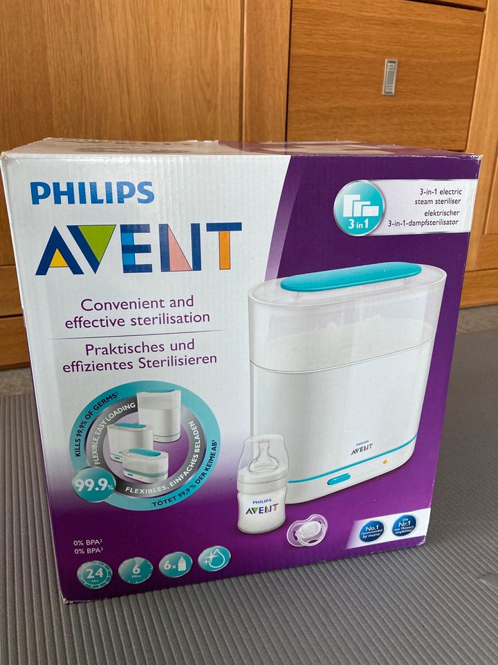 Elektrischer 3in1-Dampfsterilisator, Philips Avent, weiß/ türkis in Büren