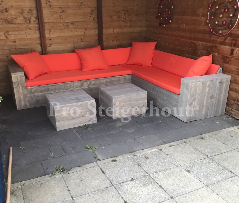 Gerüstholz Lounge-set Gartenmöbel Gartenset Lounge-sofa Ecklounge in Kleve