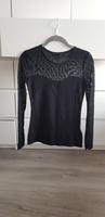 Langarm Shirt Top transparent mit Punkten Samt H&M Herzausschnitt Stuttgart - Birkach Vorschau