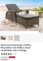 Gartenliege aus Polyrattan mit Auflage Nordrhein-Westfalen - Siegen Vorschau