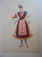 Mädchen Kostüm Sárköz Ungarn - aus Buch Costumes Nationaux 1939 Baden-Württemberg - Leonberg Vorschau