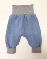 Babyhose Pumphose Hose Musselin hellblau Wunschgröße Handmade Hessen - Mörfelden-Walldorf Vorschau