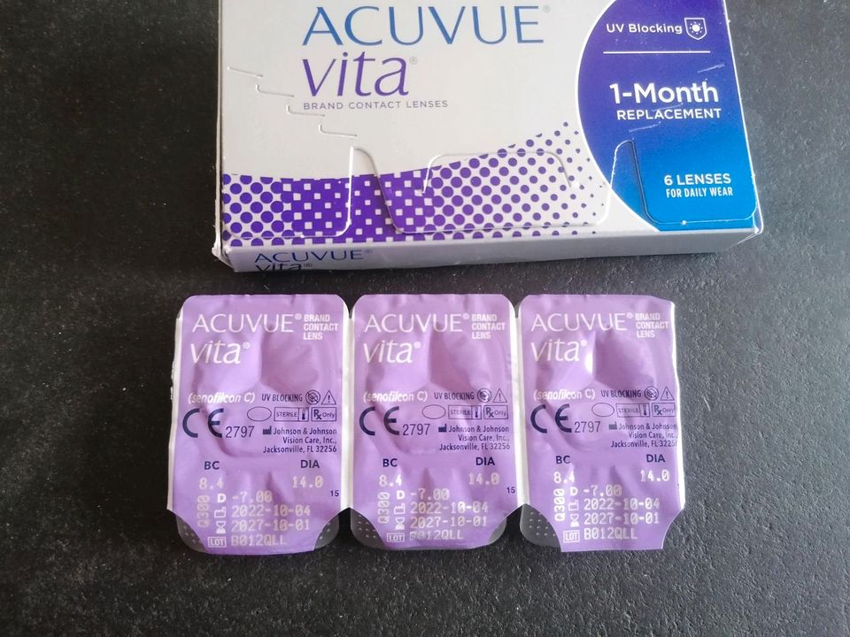 Acuvue vita 3 St. NEU OVP -7,0 Kontaktlinsen Monatslinsen in Stephansposching