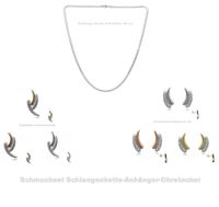 Schmuckset Anhänger-Ohrstecker-Kette 925 Silber bicolour rose` Nordrhein-Westfalen - Ennepetal Vorschau