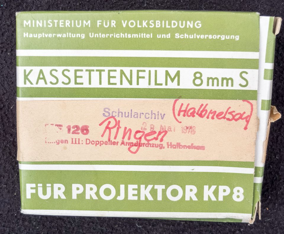 Kassettenfilm 8mm S für Projektor KP8, "KF126, Ringen" DDR in Ebersbach/Sachsen