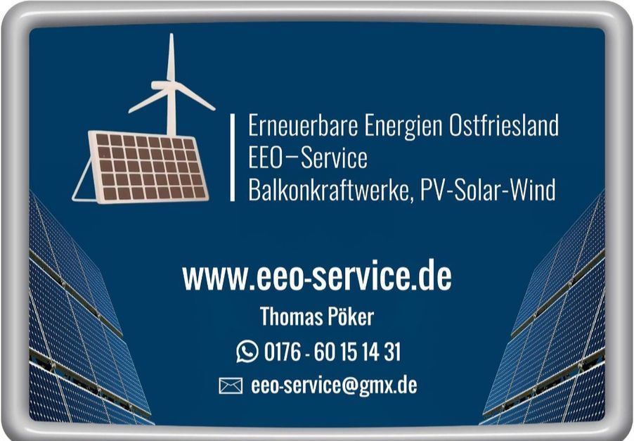 Aufständerung für Photovoltaikanlage Balkonkraftwerk 2 Module in Neukamperfehn