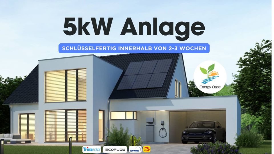 ☀️ 5kW Photovoltaik Anlage + 5kW Solarspeicher | Schlüsselfertig | Premium | Glas/Glas Module | Photovoltaikanlage | PV Anlage in Hagen