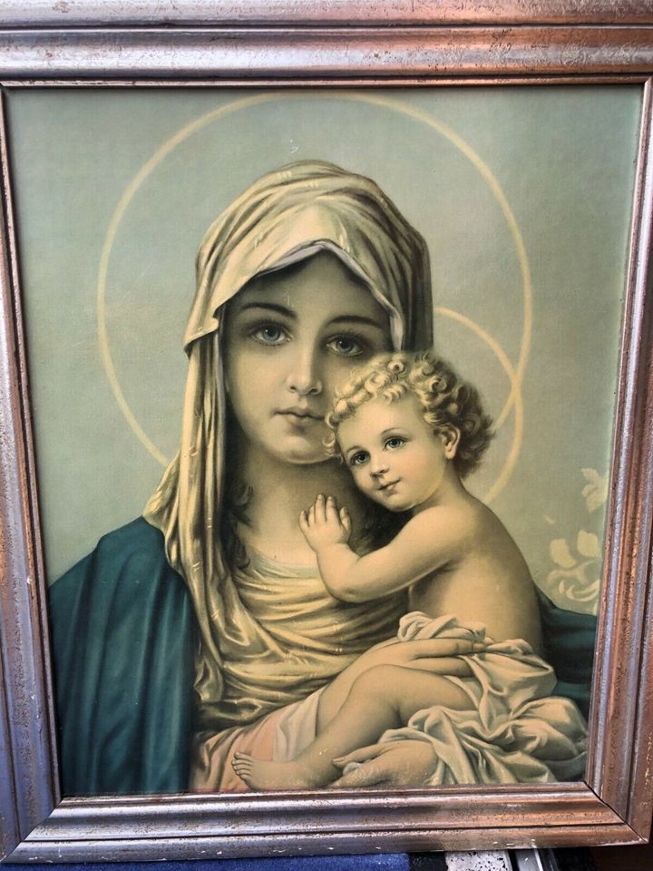 Gemälde Madonna Maria mit Kind 59 cm H x 49 cm B in Köln