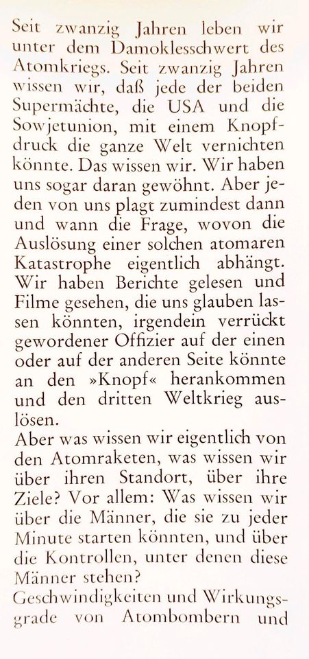 Augenzeuge der Atomwaffen "Friede durch Angst" Hugo Portisch Buch in Hürth