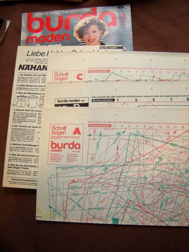 Zeitschrift Burda Moden 1987 Nr 2 Februar m Schnittmusterbogen in Seefeld