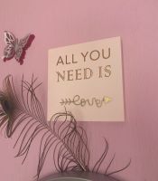 Bild „All you Need is Love“ Wand Dekoration Rosa / Gold Nordrhein-Westfalen - Neuss Vorschau