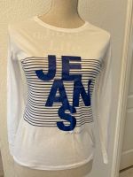 Armani Jeans Tshirt Oberteil langarm Gr. 42 weiß blau Schleswig-Holstein - Lübeck Vorschau