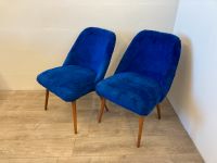 #A 2x DDR Midcentury Cocktailsessel blau Plüsch Webpelz 60er 50er Sachsen - Burgstädt Vorschau