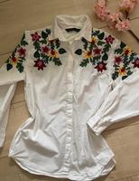 Zara Bluse mit Blumenstickerei West - Zeilsheim Vorschau
