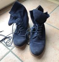 Halbschuhe Schnürschuhe Gr. 36 Dunkelblau Wildleder Niedersachsen - Herzberg am Harz Vorschau