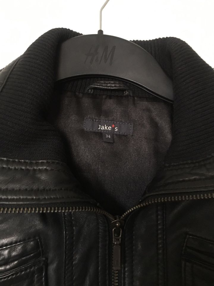 Jake’s Lederjacke Jacke Gr. 34 S schwarz in Düsseldorf