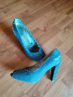 High Heel, Tommy Hilfiger Denim, Blau-Weiss gestreift, Gr. 40 Sachsen-Anhalt - Bad Duerrenberg Vorschau