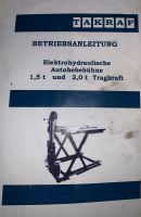 Scherenhebebühne DDR Takraf 1,5t + 2,0t Betriebsanleitung Thüringen - Barchfeld Vorschau