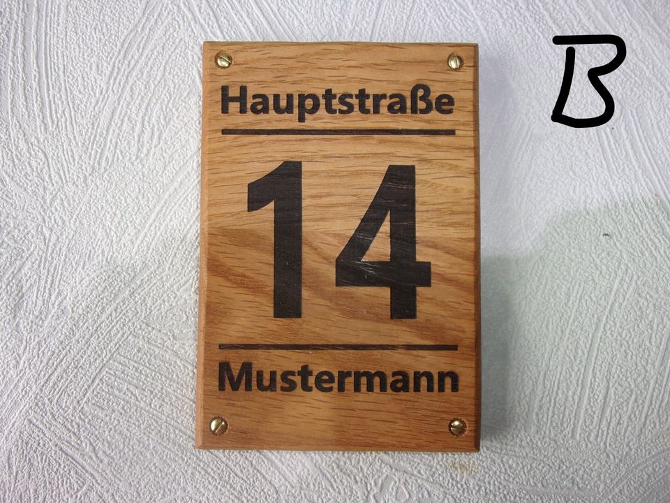 Türschild / Namensschild / Hausnummer aus Eichenholz (geölt) in Hessen -  Liebenau | eBay Kleinanzeigen ist jetzt Kleinanzeigen