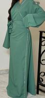 Satin Strass Wickelkleid Mitte - Wedding Vorschau