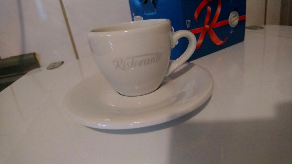 Ristorante Sammel Tasse Espresso glas Teller geschirr neu keramik in Mannheim