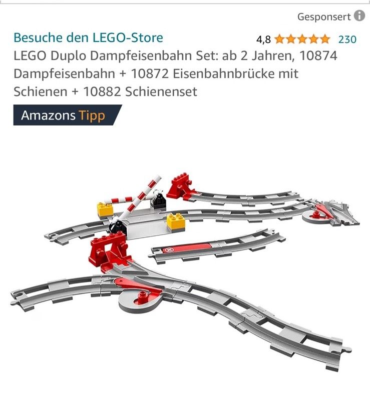 Lego Duplo Dampfeisenbahn in Selters