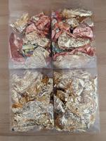4 x Design-Metall Flakes  goldfarben geflammt, basteln, vergolden Nordrhein-Westfalen - Porta Westfalica Vorschau
