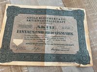 Alte Aktie über Eintausend Reichsmark Bayern - Michelau i. OFr. Vorschau