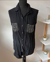 Damen Bluse mit Strass und Knotendetail schwarz Einheitsgröße Bayern - Gunzenhausen Vorschau