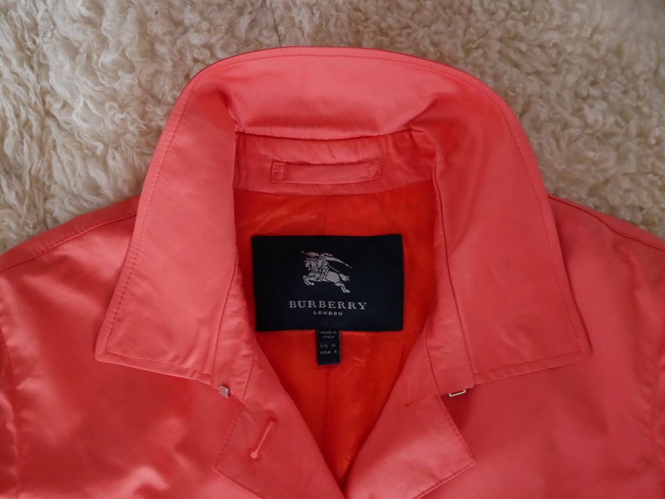 Burberry Trenchcoat Mantel leicht KORALLE rot pink Gr.M/L 38/40 in Hannover