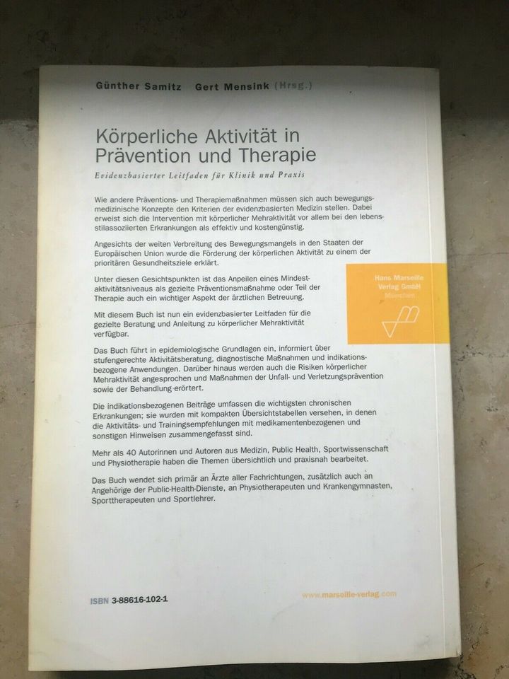 Körperliche Aktivität in Prävention und Therapie Samitz Mensink in Frankfurt am Main