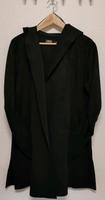 Leichter Wildleder Mantel Zara L Kapuze Schwarz neu lange Jacke Hessen - Schöffengrund Vorschau