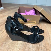 Ash schwarze Sandalen Damen Leder Keilabsatz Gr. 39 Gyhum - Hesedorf  Vorschau