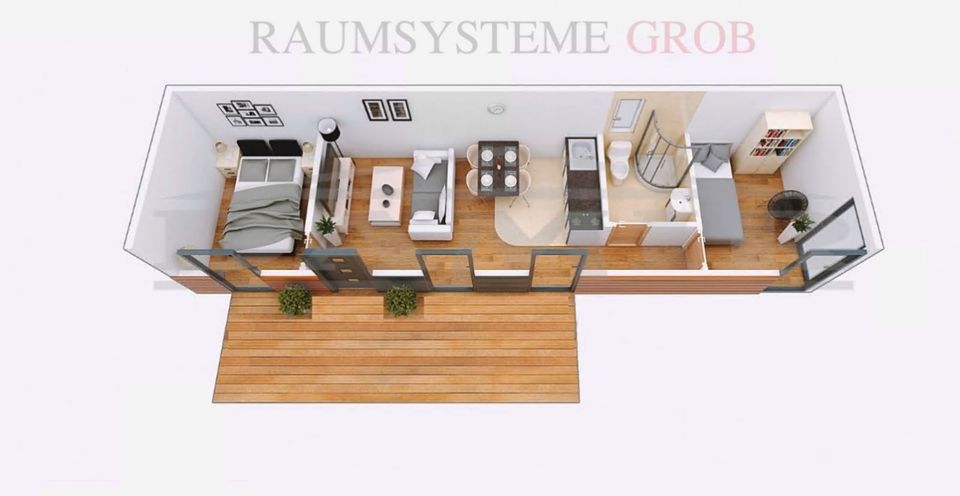 ✅ Profitieren Sie von unserem europaweiten Versand für Premium Wohnraum nach Ihren Wünschen! ✅ Containerwohnung Wohncontainer Tiny House Unterkunft Wohnraum Zimmer Containerhaus Ferienhaus Gartenhaus in Brunnen