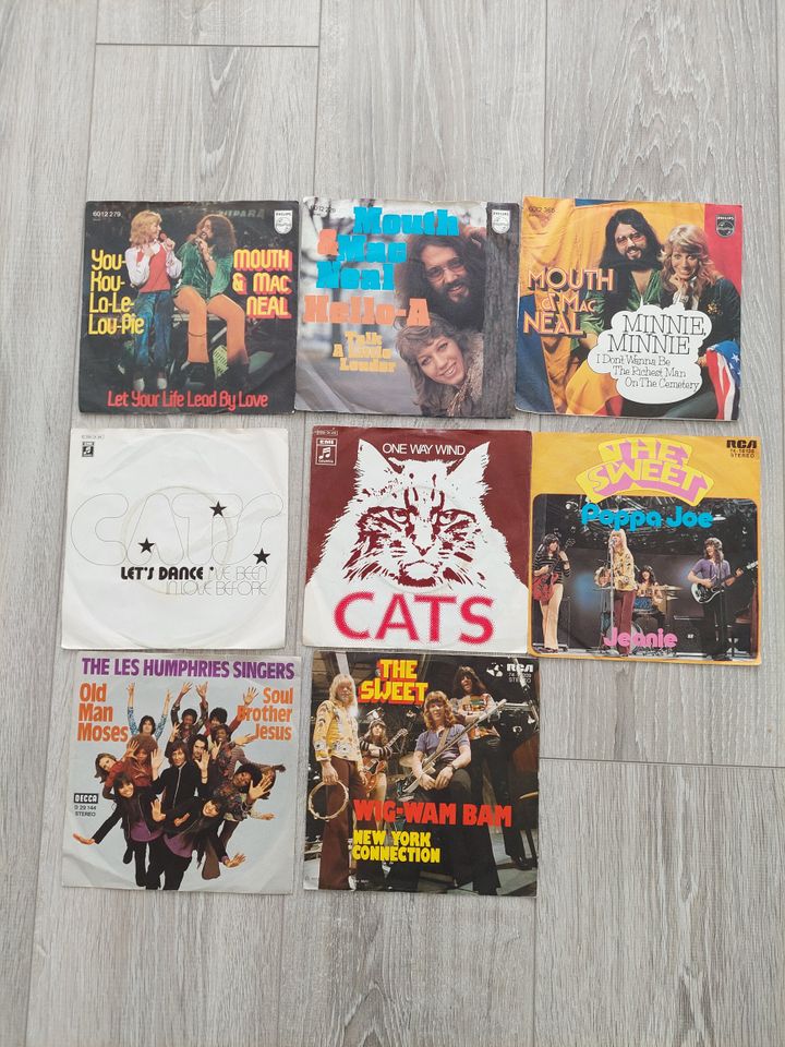 Konvolut 8x7" Single Vinyl | CATS, Sweet usw. ansehen in Rheda-Wiedenbrück