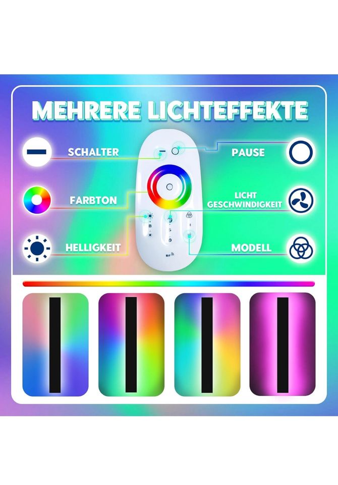 LED Wandleuchte Aussen RGB Lang Wandlampe Ip65 Wasserdichte in Wuppertal