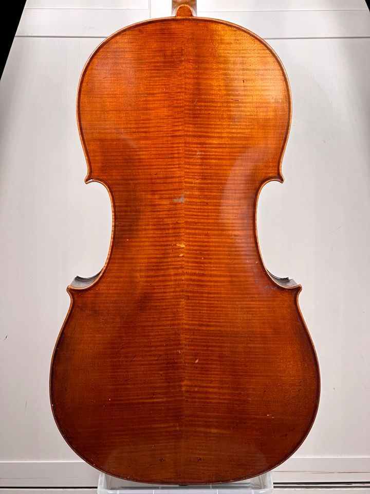 Altes Cello 4/4 mit Stradivarius Zettel wohl Mittenwald in Berlin