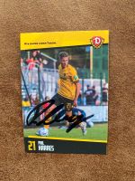 PHIL HARRES DYNAMO DRESDEN AUTOGRAMMKARTE HANDSIGNIERT FUSSBALL Bayern - Unterhaching Vorschau