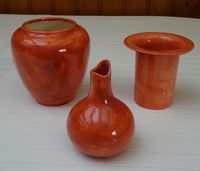 3 Vasen, terra - handgefertigt, gebrannter Ton Niedersachsen - Twistringen Vorschau